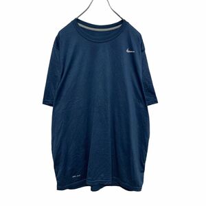 NIKE 半袖 ロゴ Tシャツ XL ネイビー グレー ナイキ ドライフィット スポーツ ビッグサイズ 古着卸 アメリカ仕入 a505-5457