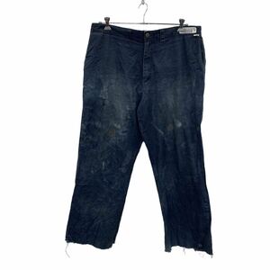 Dickies ワーク・ペインターパンツ W40 ディッキーズ ネイビー ロゴ ビッグサイズ 古着卸 アメリカ仕入 2305-625