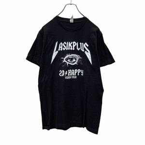 tultex 半袖 プリント Tシャツ M ブラック ホワイト LASIKPLUS 古着卸 アメリカ仕入 a505-5651