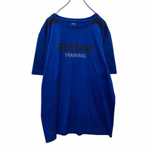 Reebok 半袖 Tシャツ XL ブルー ブラック リーボック スポーツ ウェア ビッグサイズ ドライ 古着卸 アメリカ仕入 a505-5822