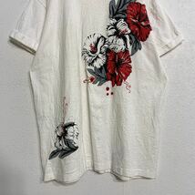 anvil 半袖 Tシャツ ウィメンズ XL ホワイト 花 USA製 レトロ 古着卸 アメリカ仕入れ a406-5378_画像3