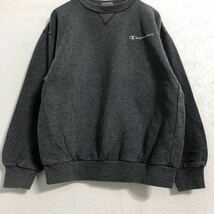 Champion ロゴ スウェット トレーナー キッズ XL ダークグレー チャンピオン シンプル 古着卸 アメリカ仕入 a505-6066_画像3