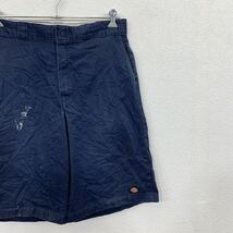 Dickies ワークショートパンツ W34 ディッキーズ ネイビー ハーフパンツ 古着卸 アメリカ仕入 2305-1274_画像3