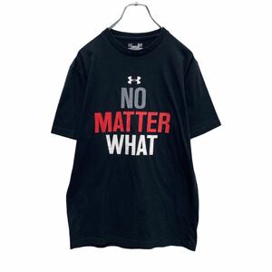 UNDER ARMOUR 半袖 プリント Tシャツ S ブラック ホワイト レッド アンダーアーマー スポーツ 古着卸 アメリカ仕入 a505-6207