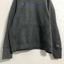 Champion プリント スウェット パーカー L ダークグレー チャンピオン プルオーバー シンプル 古着卸 アメリカ仕入 a505-6638_画像3