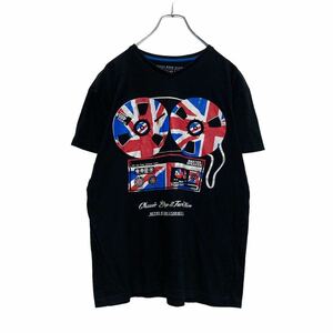 半袖 プリント Tシャツ M ブラック ユニオンフラッグ ラジカセ 古着卸 アメリカ仕入 a505-6940