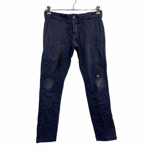 Dickies ワークパンツ W30 ネイビー ディッキーズ スキニーストレート ワーク ストリート 古着卸 アメリカ仕入れ b402-63