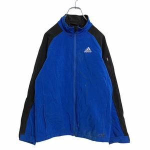 adidas soft shell jersey jacket wi men's M blue black Adidas sport old clothes . America stock a401-6384