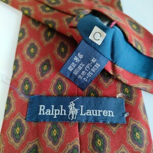 Ralph Lauren(ラルフローレン)ボルドー四角ネクタイ