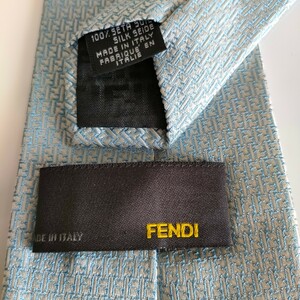 FENDI( Fendi ) Sky голубой микро Zucca рисунок галстук 