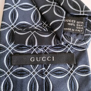 GUCCI(グッチ)ダークネイビー丸ネクタイ