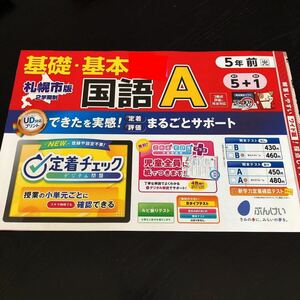 0389 基礎基本国語A ５年 文溪堂 非売品 小学 ドリル 問題集 テスト用紙 教材 テキスト 解答 家庭学習 計算 漢字 過去問 ワーク 札幌