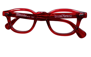 ありそうでない眼鏡好き必見の赤いARNEL 1980sデッド USA製オリジナル SHADY シャディ JAMES DEAN Wダイヤ ARNEL アーネル size42/22　 