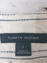 Tommy Hilfiger トミー スカート ウエストリボン フロントボタン ひざ丈 コットン 汚れ有 2サイズ ホワイト レディース 1304000000060_画像7