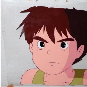 なつかしの名作アニメ 宮崎駿監督作品「未来少年コナン」 決意に満ちた表情の、超アップのコナン・３１◇セル画ですの画像1