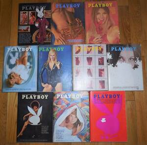 1971年 昭和46年 洋雑誌 USA「PLAYBOY」10冊セット 黒塗りあり ヌード NUDE ファッション 広告 Vargas イラスト 他