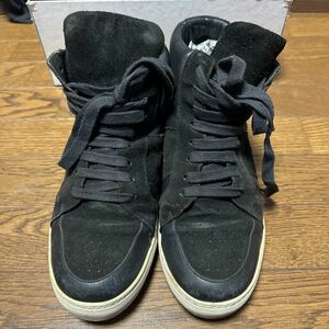 クリスヴァンアッシュ　スニーカー　ハイカットスニーカー KRISVANASSCHE ブラック　black 42　レザー　スウェード