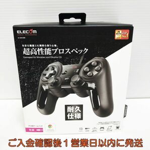 【1円】PS4 コントローラー 非純正 エレコム USB ゲームパッド 13ボタン Xinput 振動 高耐久 未検品ジャンク K03-031yk/G4の画像1