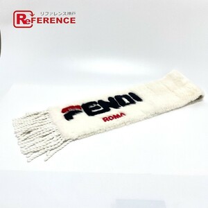 FENDI フェンディ FNG477 毛皮ストール フィラコラボ マフラー レディース ホワイト