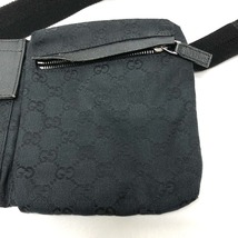 GUCCI グッチ 28566 GG ボディバッグ カバン ウエストバッグ GGキャンバス ブラック メンズ【中古】_画像4