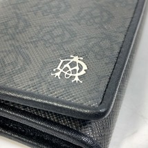 Dunhill ダンヒル 6連 ロゴ金具 三つ折り キーケース レザー ブラック×グレー系 メンズ【中古】美品_画像6