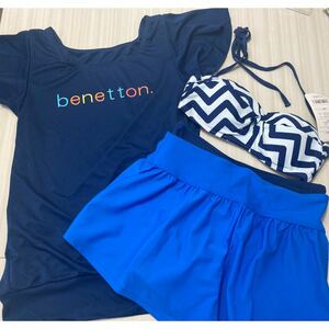 [ new goods ] Benetton / swimsuit 4 point set 