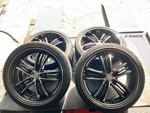 JC-R40026　19×8J、19×9J　PCD114.3　SET38、42　5H　ハブ径73　245/35ZR19、275/30ZR19　19インチアルミ付きタイヤ4本SET