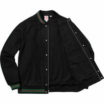 希少★新品本物【黒★Mサイズ】★LACOSTE Wool Varsity Jacket ラコステウールバジティー 正規店購入 シュプリーム 入手困難 Supreme 18S/S_画像3