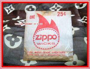 ジッポー　２５￠　表記　WICKS　【Φ・Φ】レア　レトロ　ZIPPO　芯　未使用　検索　アンティーク　ライター　オイル