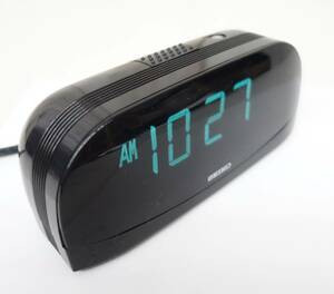  retro коллекция подлинная вещь *SEIKO Seiko *DIGITAL ALARM CLOCK цифровой сигнализация часы *MODEL DL504 BLACK * электронный звук сигнализация 