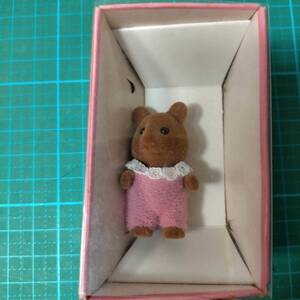 当時物 初期 シルバニアファミリー リスの赤ちゃん ピンク りす リス 赤ちゃん EPOCH Vintage Sylvanian Families squirrel baby Figure