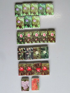  Showa Retro that time thing matchbox [ flower series ]6 kind (12. pattern ) together 23 piece ( home storage / unused goods )