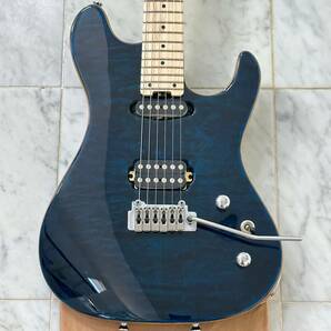 希少 超美品 日本製 SCHECTER シェクター MZ-1 エレキギター See-thru Blue 定価203,500円 アーム ギグケース付 付属品付の画像4
