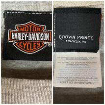 ハーレーダビッドソン HARLEY-DAVIDSON ロングスリーブTシャツ グレー ファイヤーパターン 4面プリント ビッグシルエット ビッグサイズ 2XL_画像9