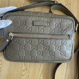 GUCCI Gucci micro Guccisima Vintage shoulder bag gray 