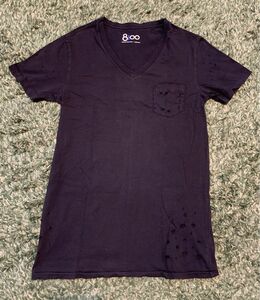 ロンハーマン ダメージ加工Tシャツ　黒　サイズXS 未使用です。