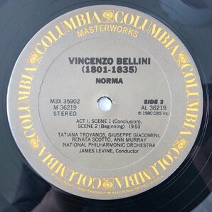 LP/ レヴァイン / ベリーニ：歌劇「ノルマ」 / US盤 3枚組 BOX COLUMBIA M3 35902 03515Sの画像6