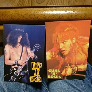  gun z Anne draw zezGuns N'Roses postcard 2 sheets 