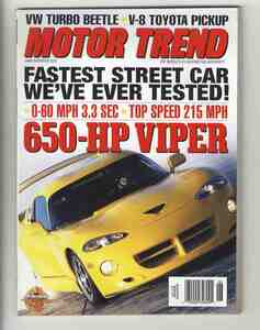 【d0150】99.6 MOTOR TREND／'99ジュネーブモーターショー、ヘネシーヴェノム650R、メルセデスベンツ ビジョン SLR、...