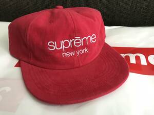 新品 未使用 国内正規品 ◆ Supreme 18ss Classic Logo 6-Panel Camp Cap Red/赤 ◆ 半タグ付 代官山店舗購入商品 ◆