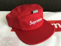 新品 未使用 国内正規品 ◆ Supreme 18ss Reflective Tab Pocket Camp Cap Red/赤 ◆ 半タグ付 代官山店舗購入商品 ◆_画像10