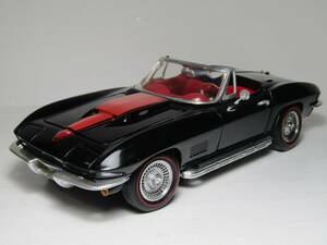 Chevrolet Corvette 1/18 シボレー 1967 C2 2代目 コルベット V8 427 スティングレイ Sting Ray Hot Rod 60s ERTL製 当時物 良品 黒X赤