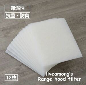  Special thickness exhaust fan filter range hood flame retardance non-woven filter 12 sheets entering 295mmx341mm 295 342 range filter 