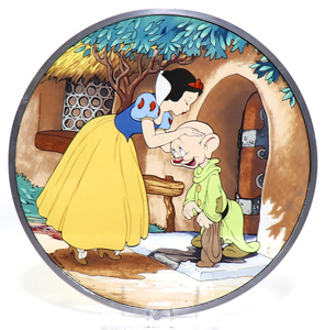 白雪姫とドーピー ウォルト・ディズニー公式 大型 ヴィンテージ ステンドグラス 数量限定 グラスマスターズ社 ティファニー スタジオ
