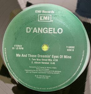 HIPHOP Record Soul record ヒップホップ　ソウル　レコード　D’ANGELO Me and those dreamin' eyes of mine 1996 dj premier