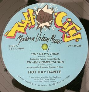 HIPHOP record ヒップホップ　レコード　Hot Day Dante* Hot Days Turn / Rhyme Complication 1988