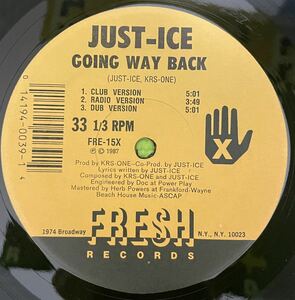 HIPHOP Record ヒップホップ　レコード　Just ice Going Way Back 1987