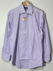 クリーニング済み ヒューゴボス HUGO BOSS 長袖 シャツ 15.5 32/33 薄紫 TWOPLY 4