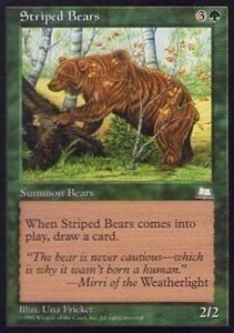 018165-002 WL/WTH シマクマ/Striped Bears 英1枚