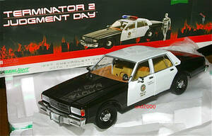 Greenlight ターミネーター2 1/18 1987シボレー カプリス ポリスカーThe Terminator Chevrolet Caprice T-1000フィギュア付 グリーンライト